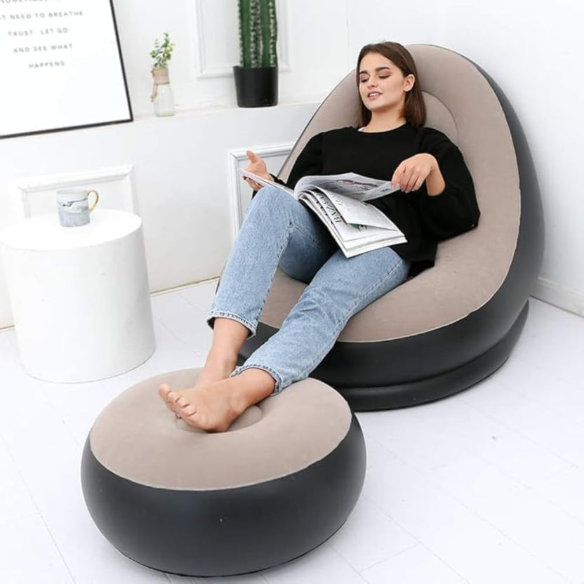 BRUMLI™ INFLAITABLE AIR SOFA ( XXL) , air pump