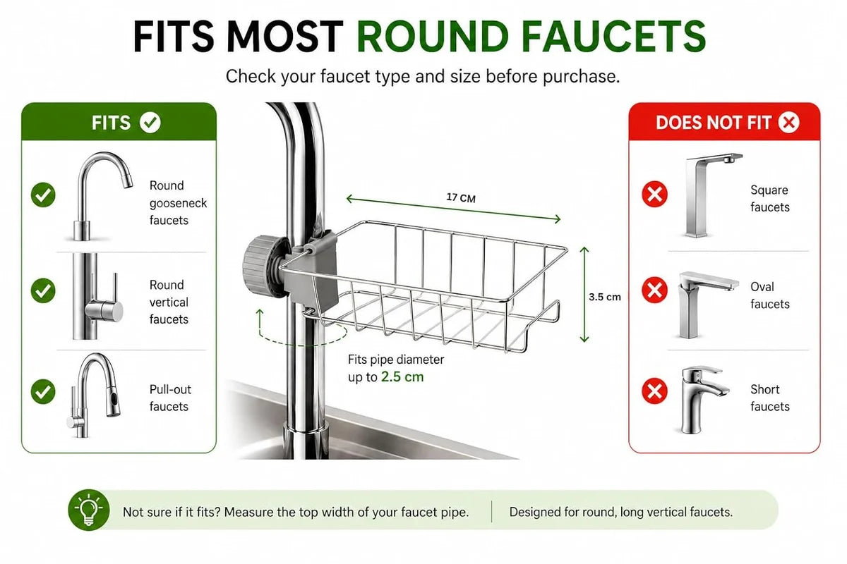 Kitchen Sink Organizer(Stainless Steel)