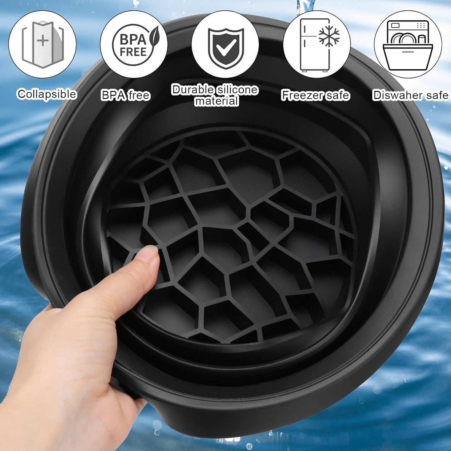Foldable Ice Face Bowl ( FREE ICE ROLLER)