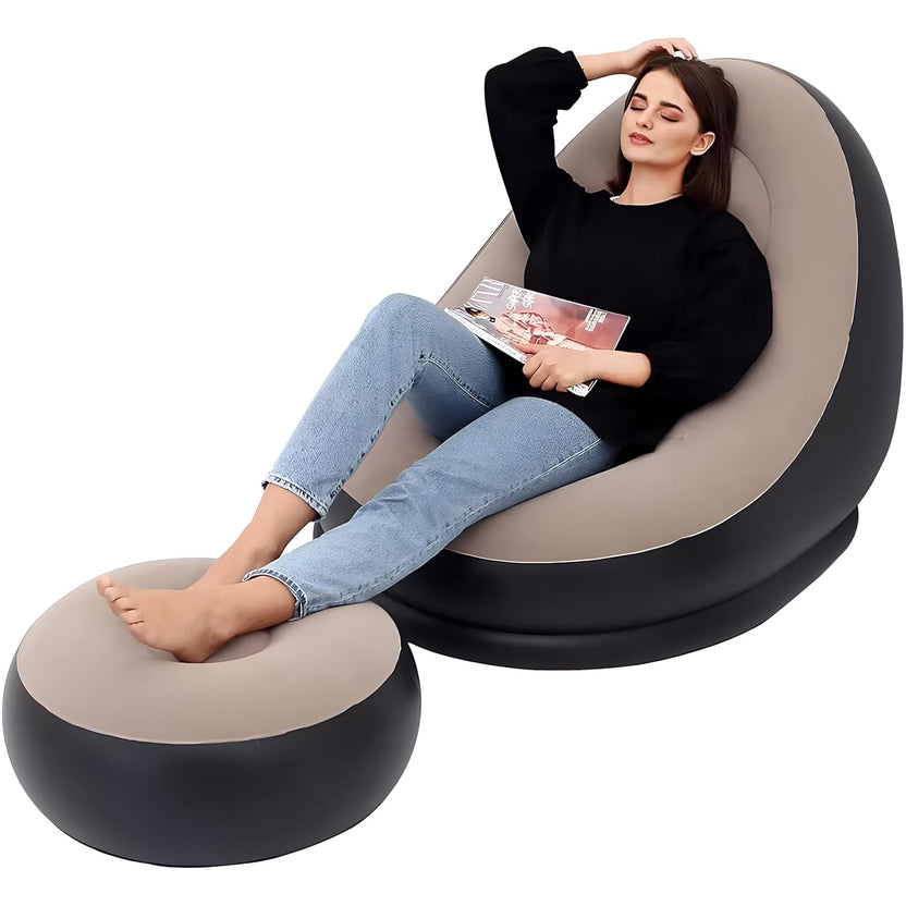 BRUMLI™ INFLAITABLE AIR SOFA ( XXL) , air pump