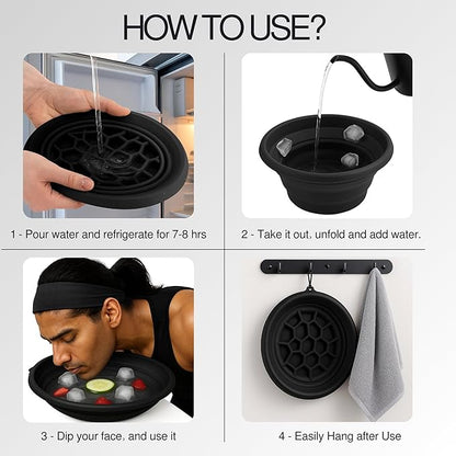 Foldable Ice Face Bowl ( FREE ICE ROLLER)