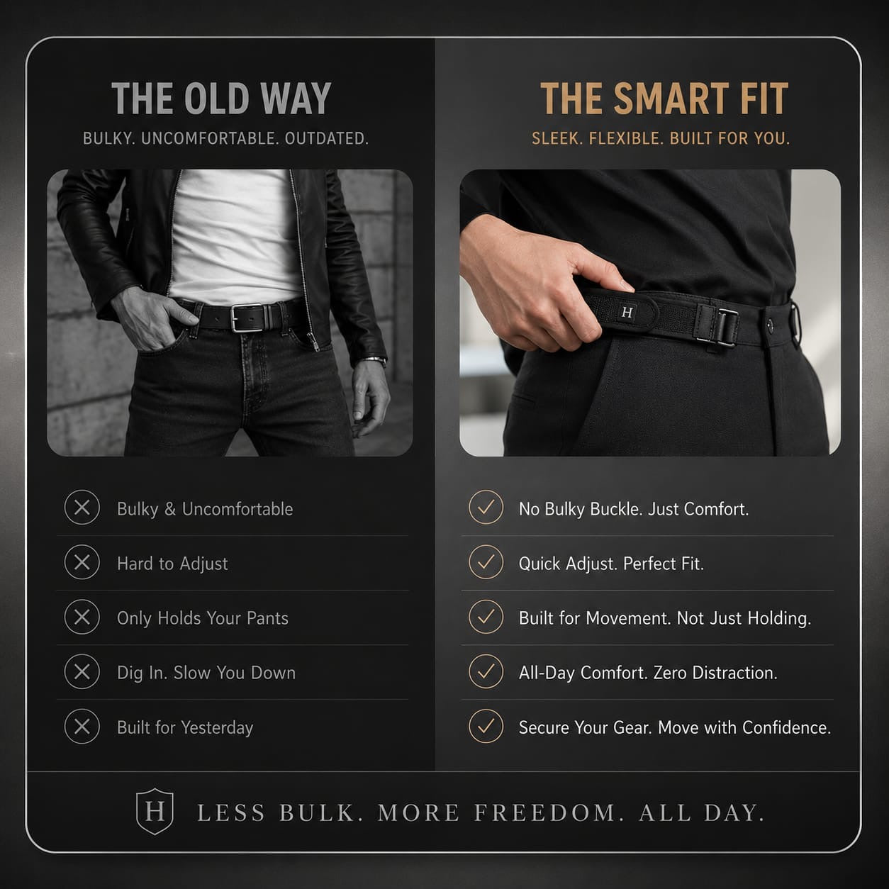 FlexHook™ Tactical Elastic Belt (2 piece)