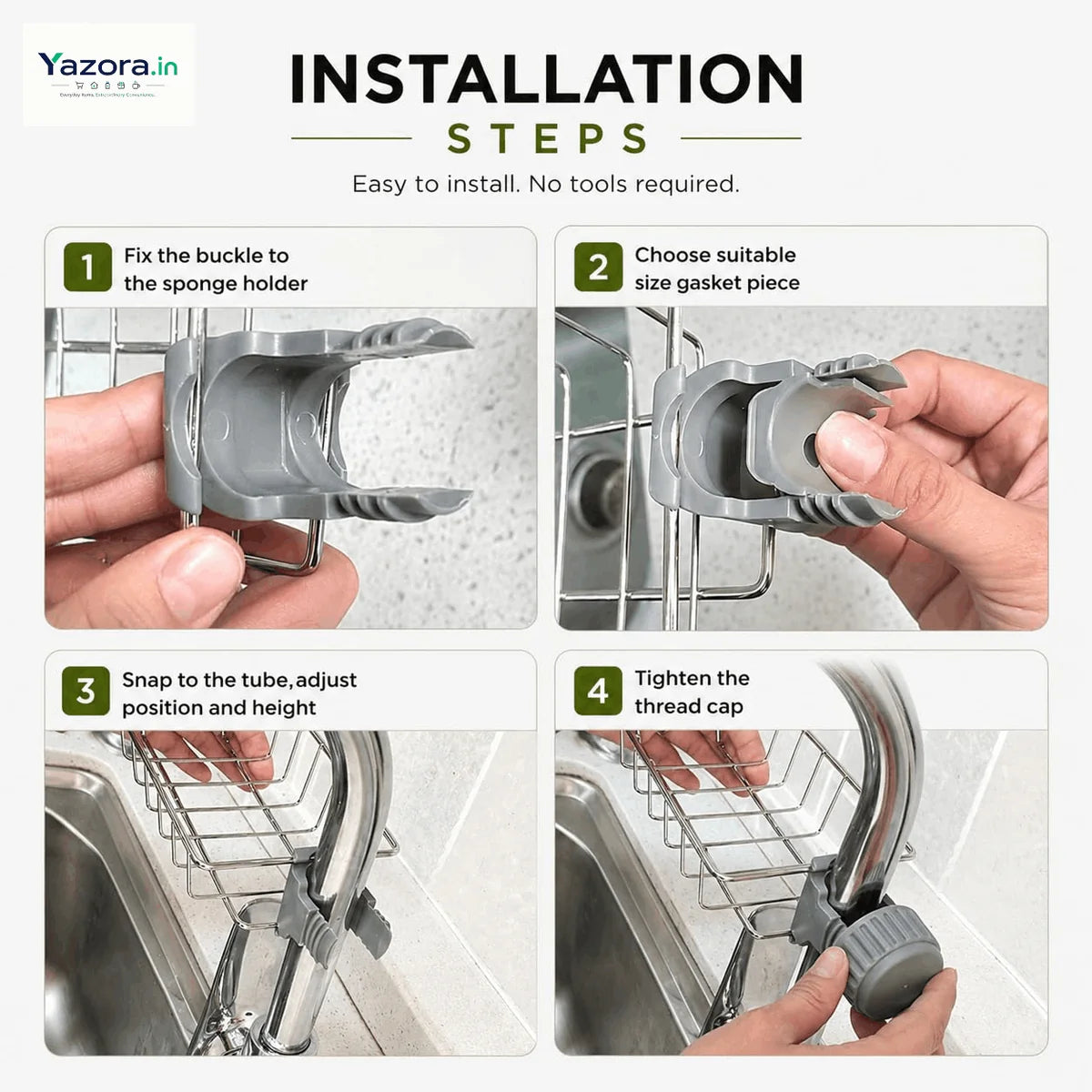 Kitchen Sink Organizer(Stainless Steel)