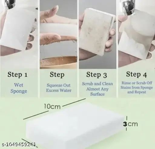 Kitchen Magic Cleaning Sponge (Pack of 3)| Heavy Duty Melamine Eraser Pad |